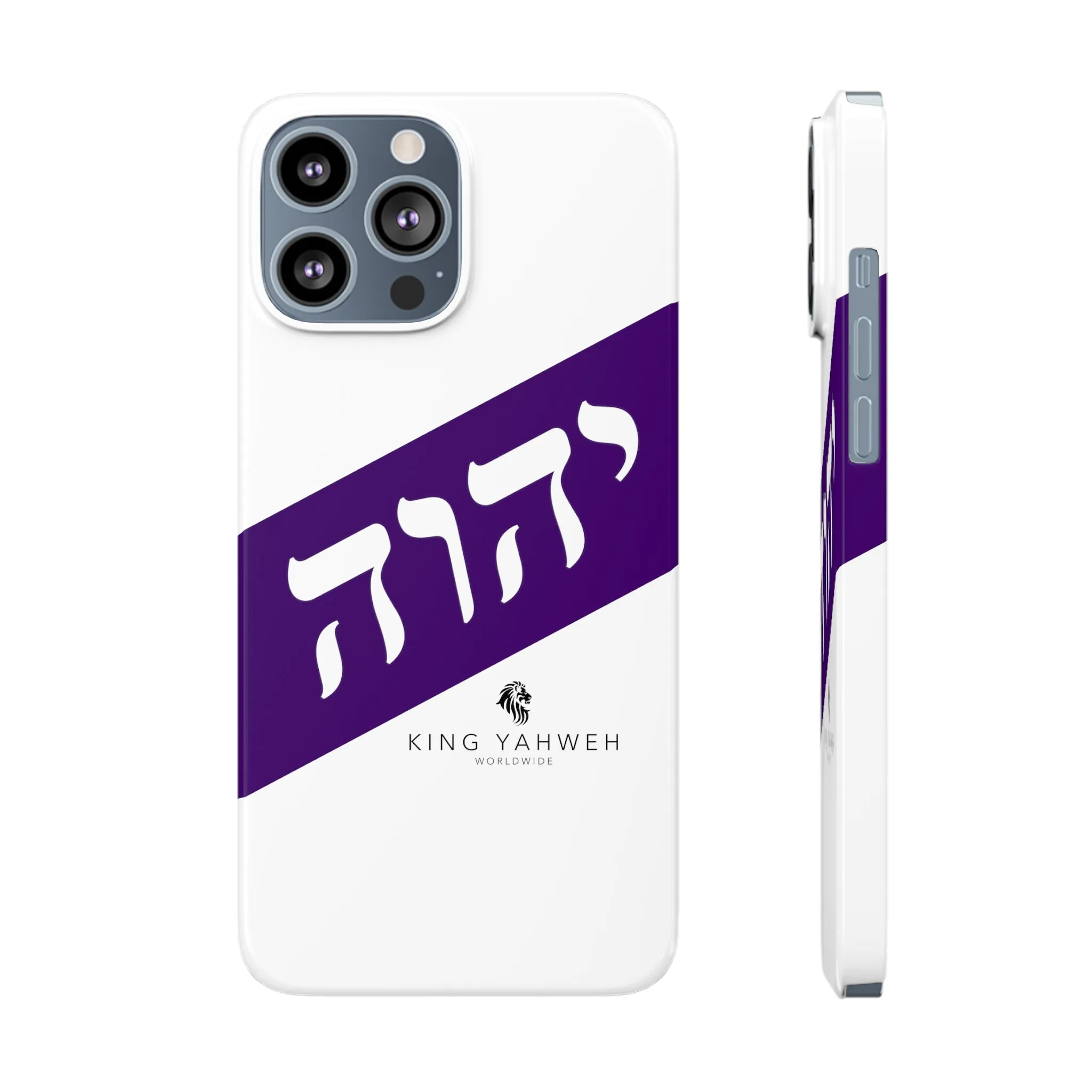 King YAHWEH Trends Slim Phone Case (White/Purple)