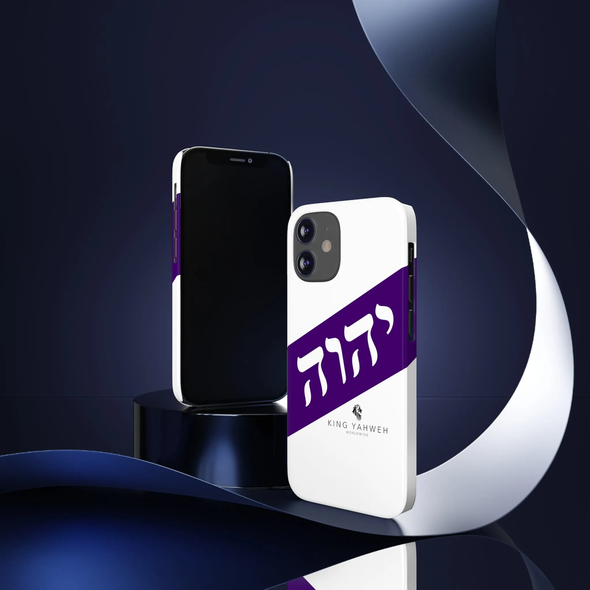 King YAHWEH Trends Slim Phone Case (White/Purple)
