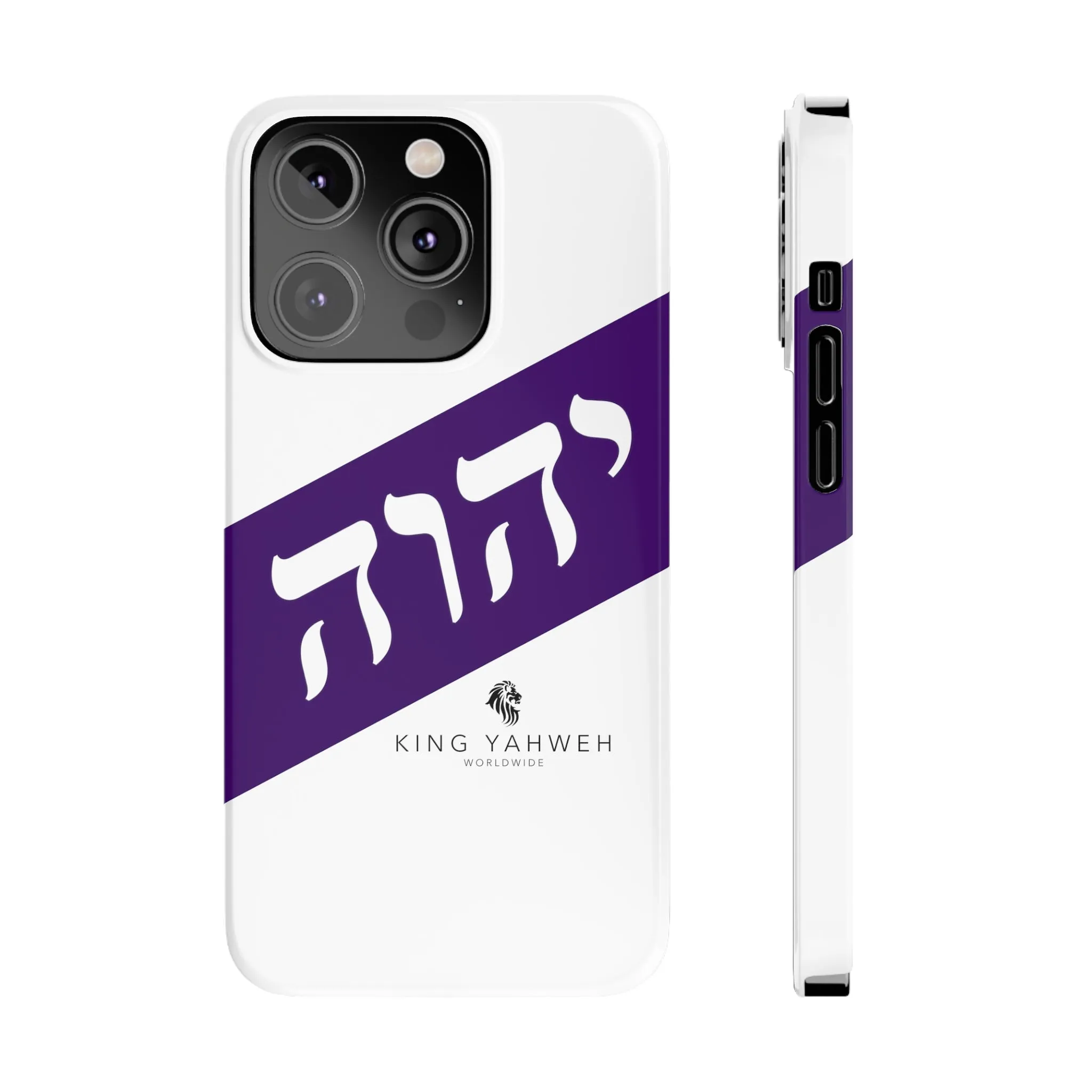 King YAHWEH Trends Slim Phone Case (White/Purple)