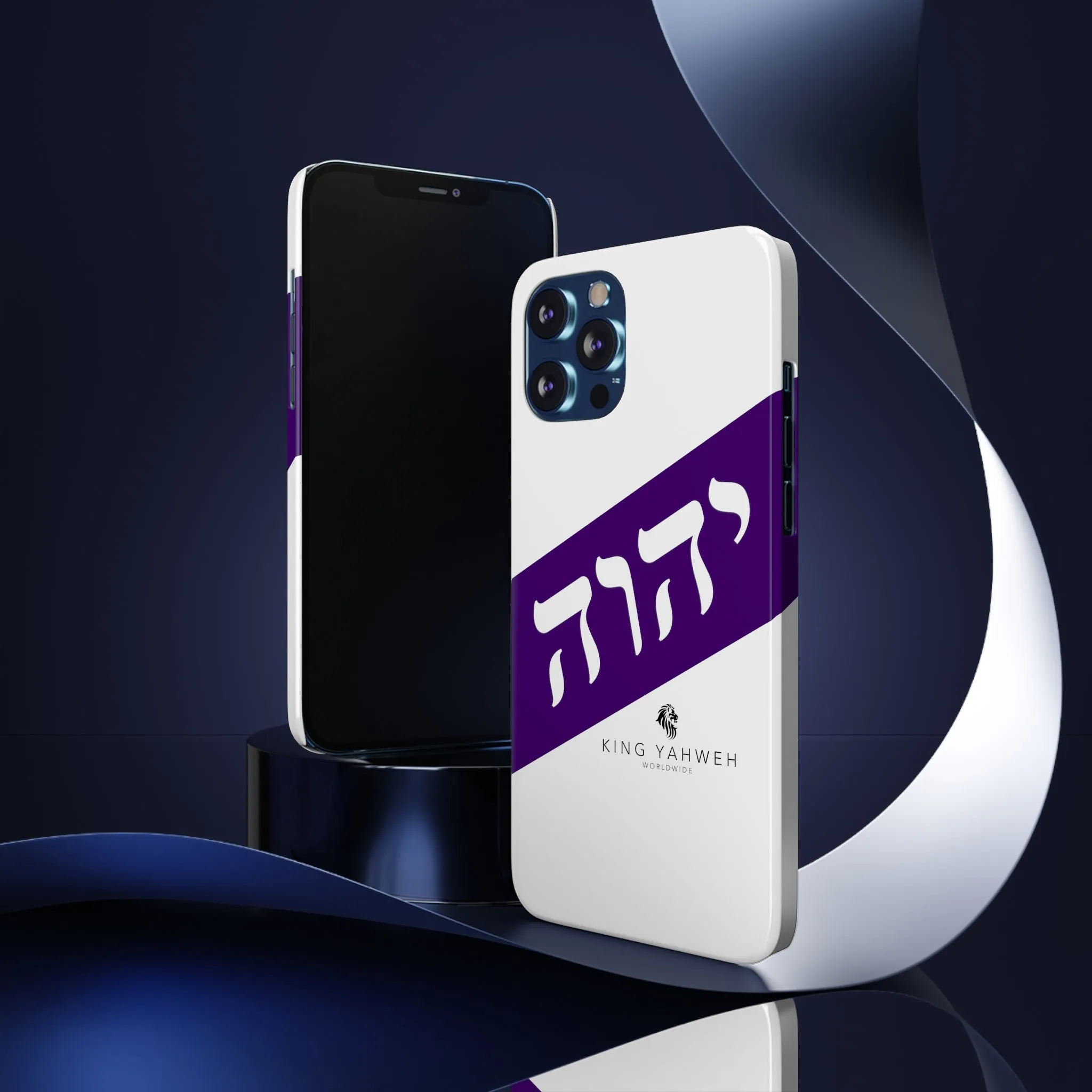 King YAHWEH Trends Slim Phone Case (White/Purple)