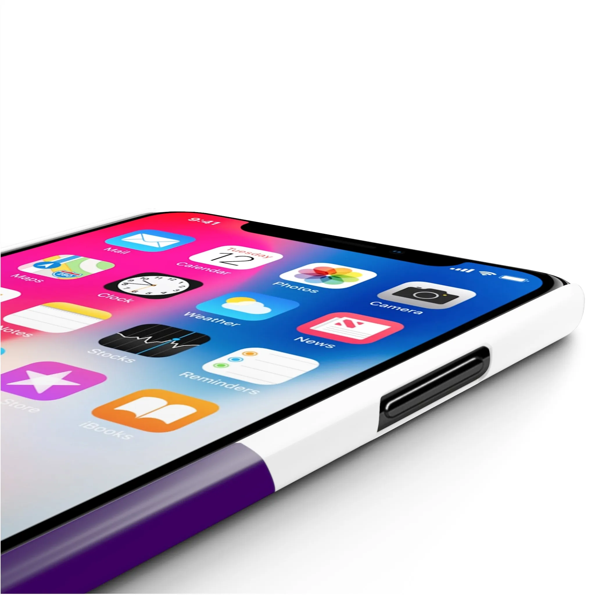 King YAHWEH Trends Slim Phone Case (White/Purple)