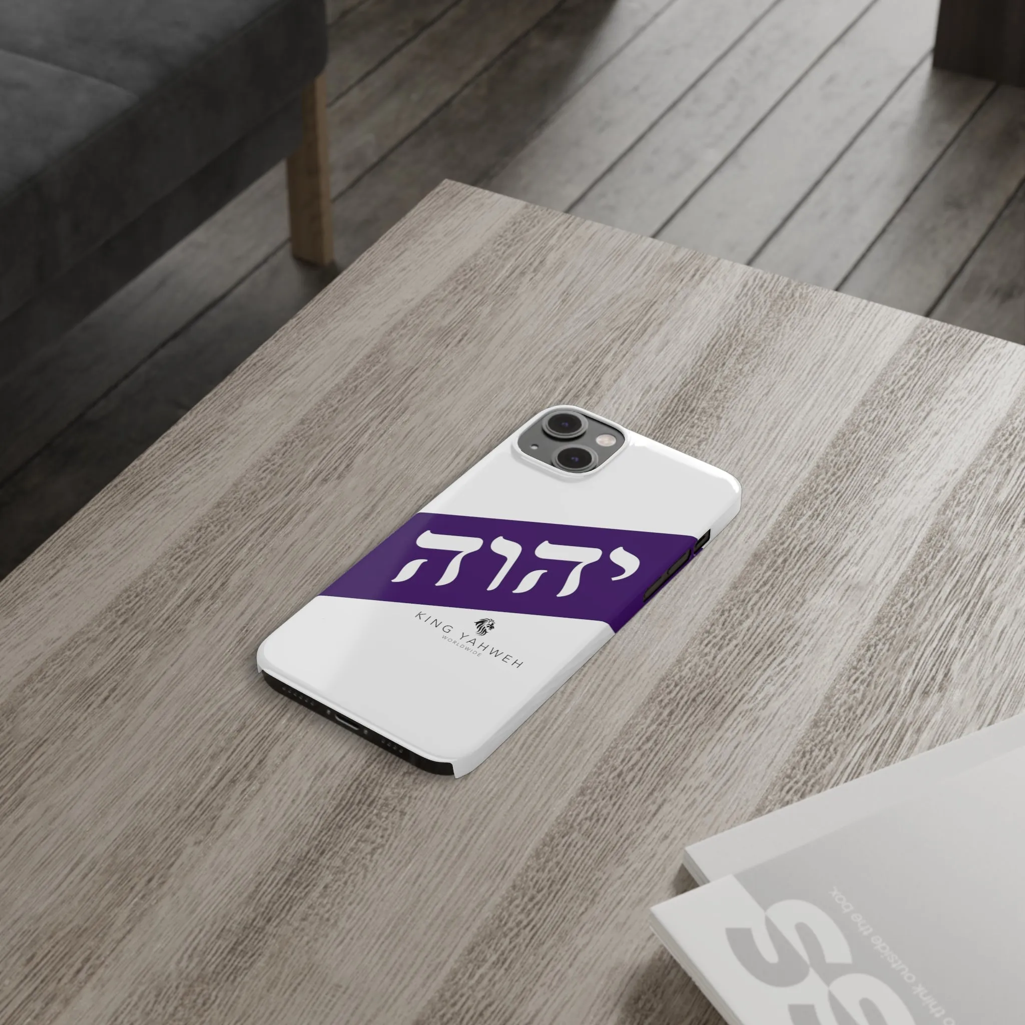 King YAHWEH Trends Slim Phone Case (White/Purple)