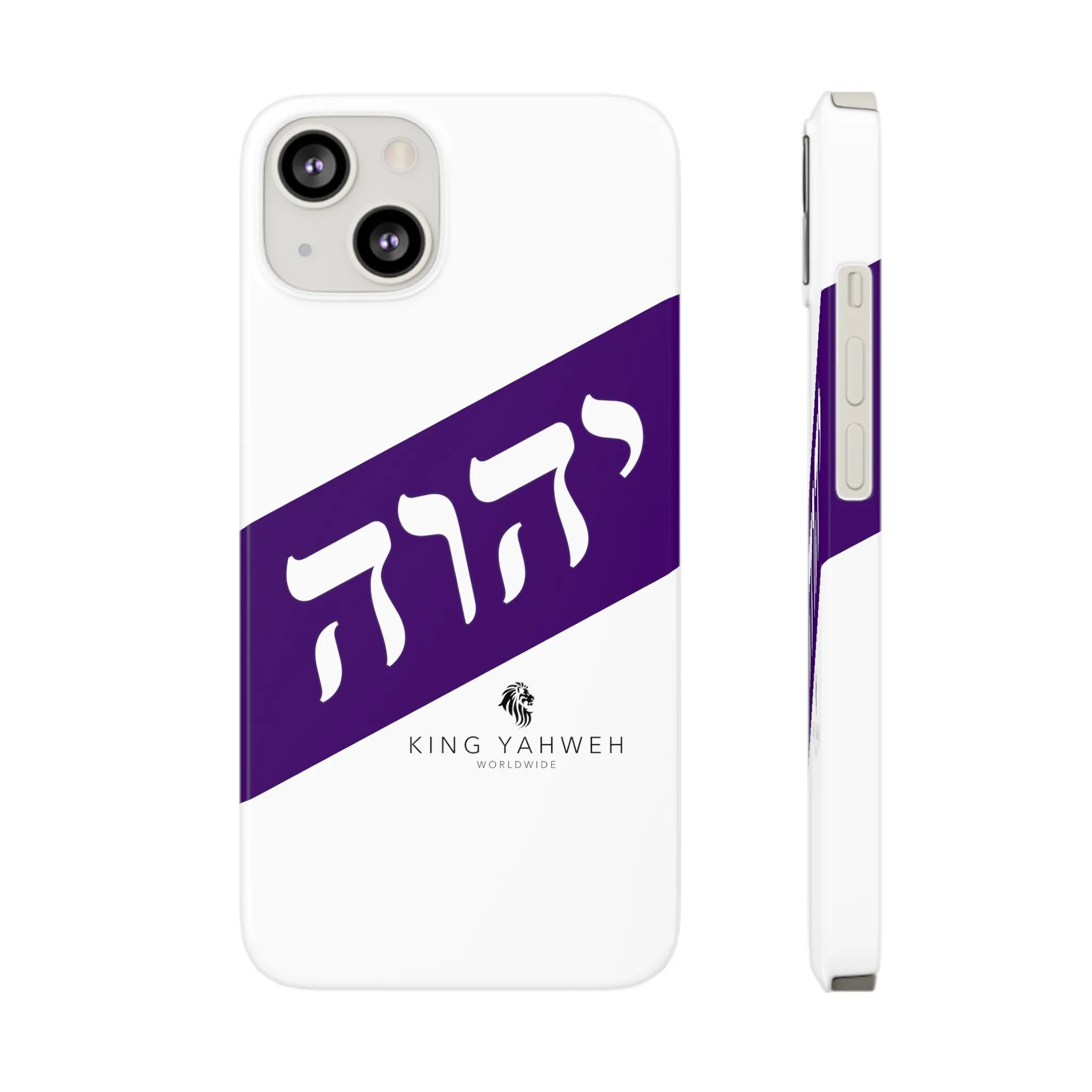 King YAHWEH Trends Slim Phone Case (White/Purple)