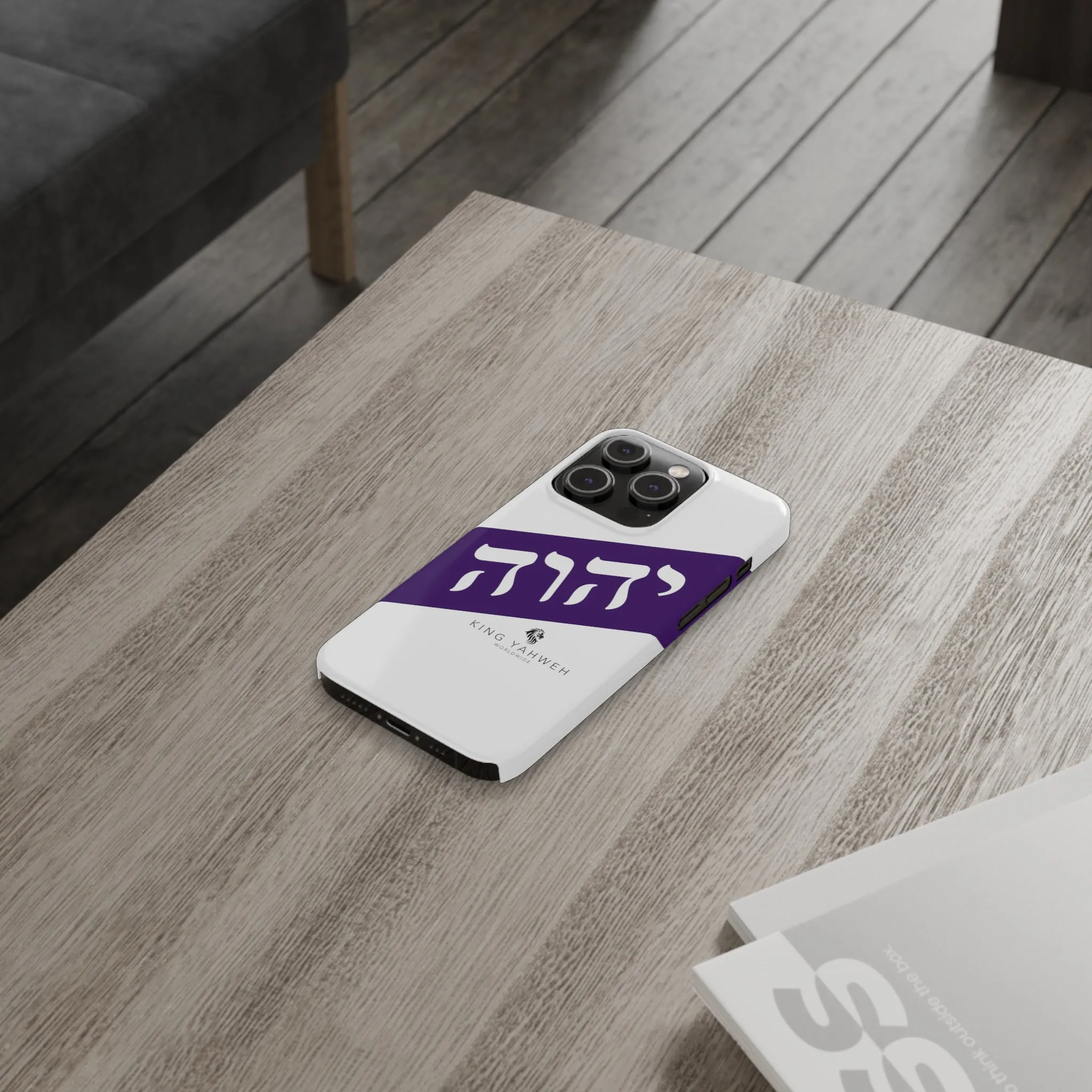 King YAHWEH Trends Slim Phone Case (White/Purple)