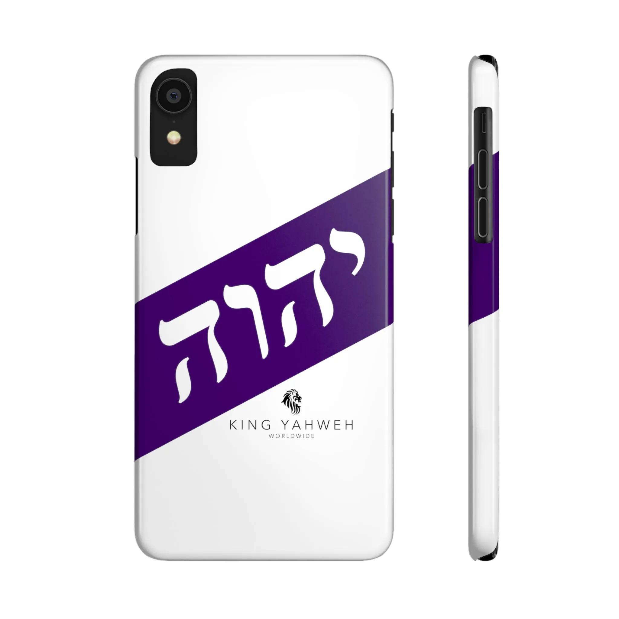 King YAHWEH Trends Slim Phone Case (White/Purple)