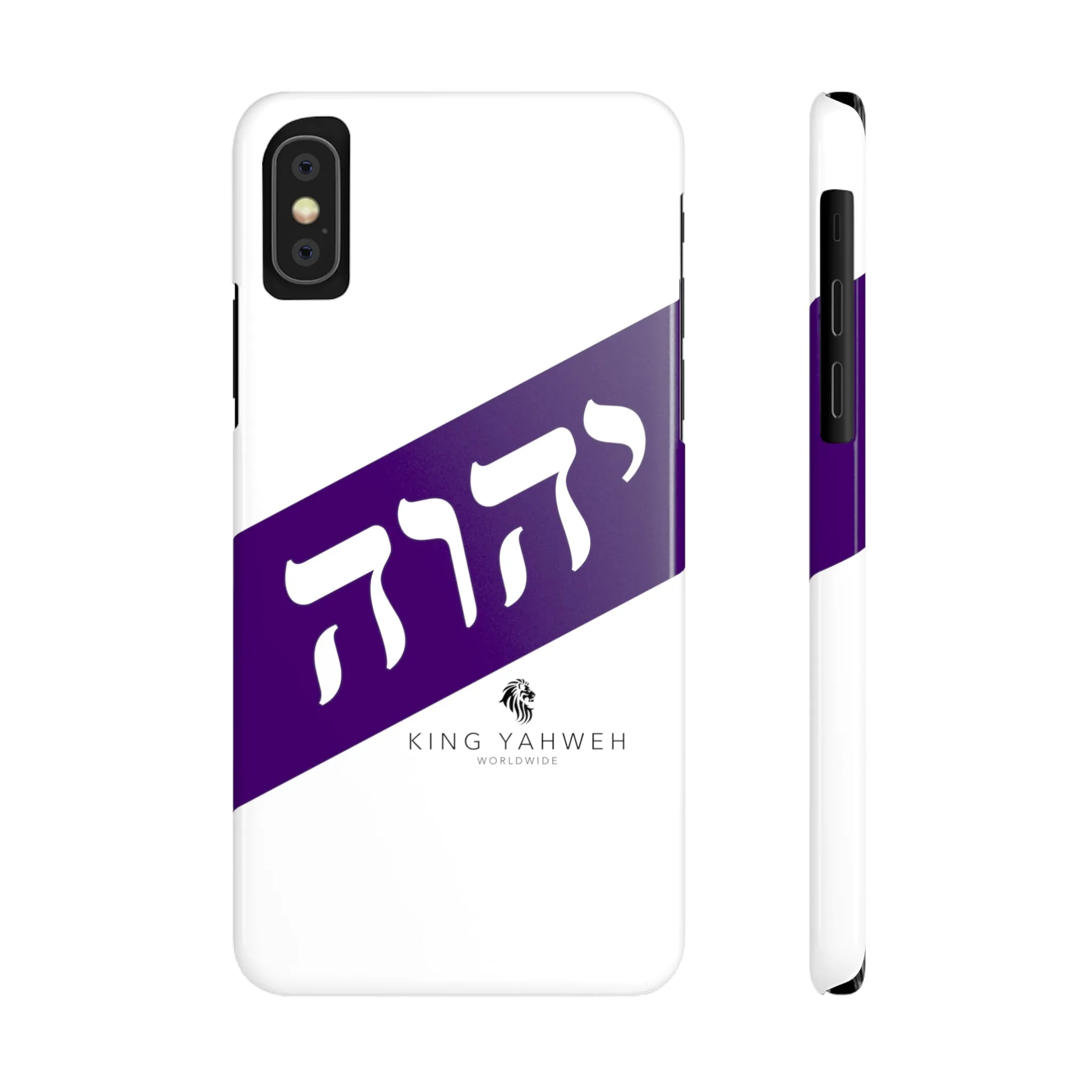 King YAHWEH Trends Slim Phone Case (White/Purple)