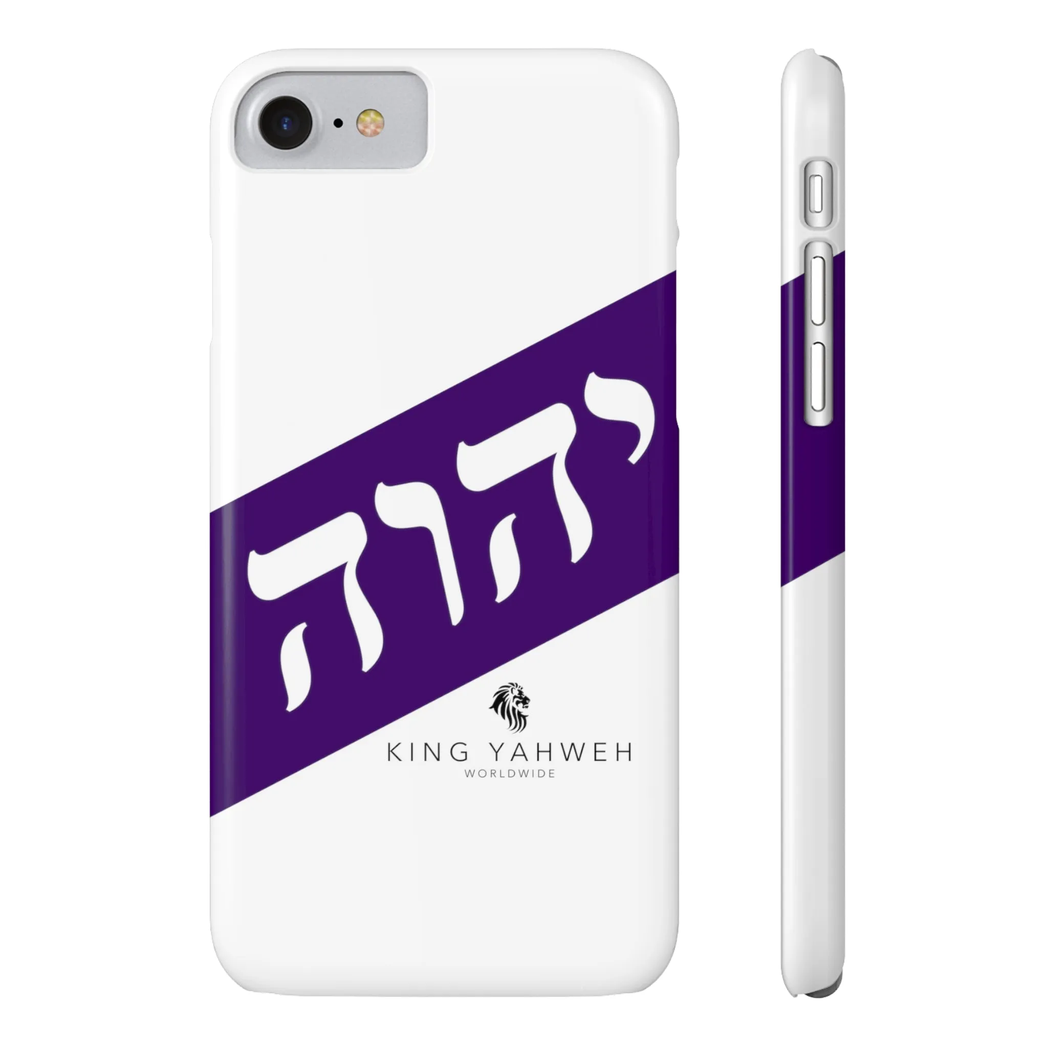 King YAHWEH Trends Slim Phone Case (White/Purple)