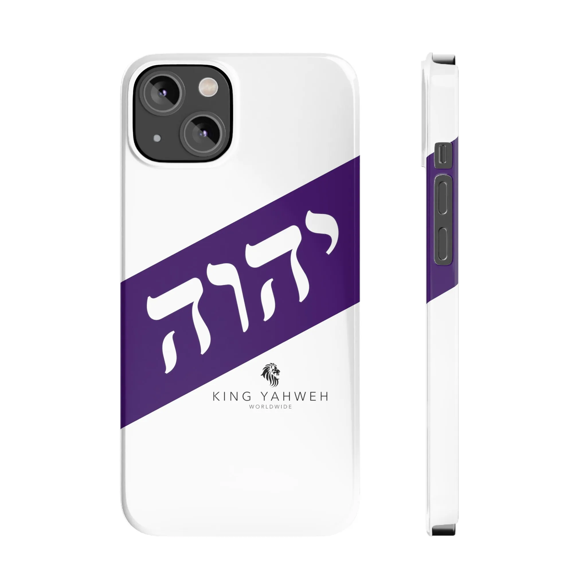 King YAHWEH Trends Slim Phone Case (White/Purple)