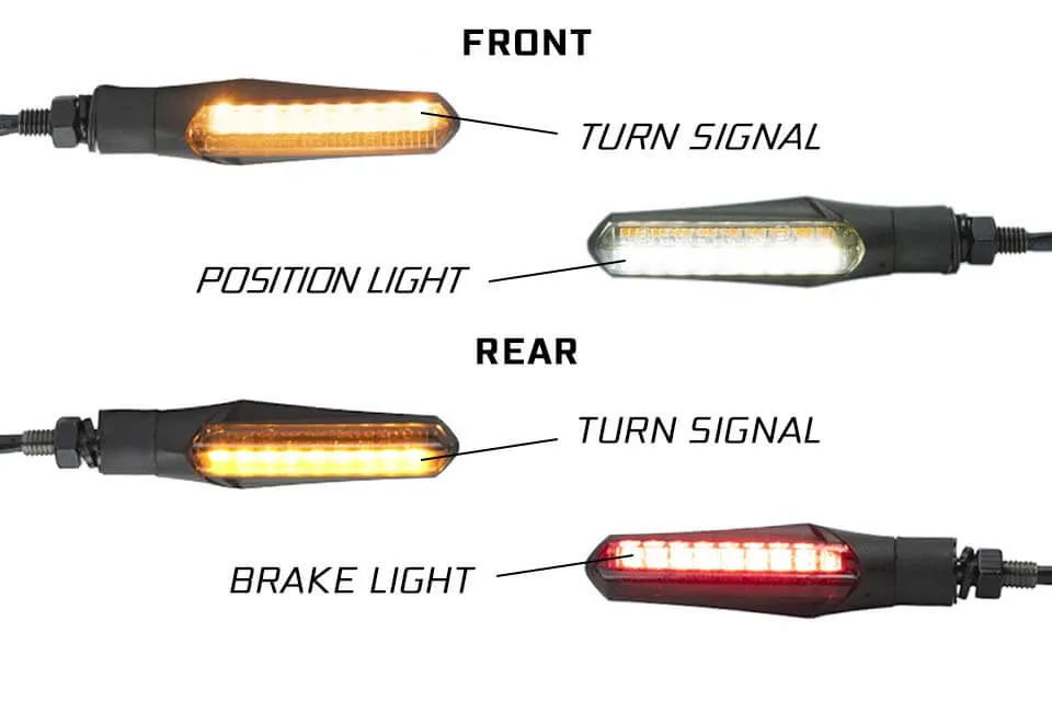 LED Sequential Turn Signal Honda CB1000R with position and brake light - 4 pcs kit