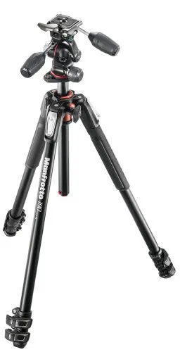 Manfrotto 190XPRO3 Aluminum 3-Section Tripod with 3-Way Head