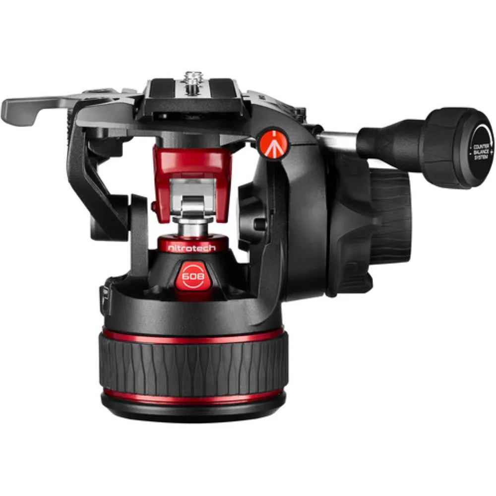 Manfrotto 608 Nitrotech Fluid Video Head and 536 Carbon Fiber Single Leg Tripod