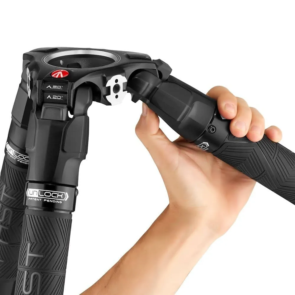Manfrotto Tripod Vid 635 Fast Single CF fast twisting lock 75mm bowl 28.5-155cm 20Kg Payload