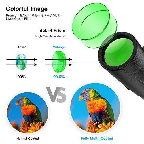 Monocular Telescope, 12x50 High Power HD Monocular for Bird Watching Adults with Smartphone Holder & Tripod BAK4 Prism for Wildlife Hunting Camping Travelling Wildlife - 2020 Newest (1250, Black)