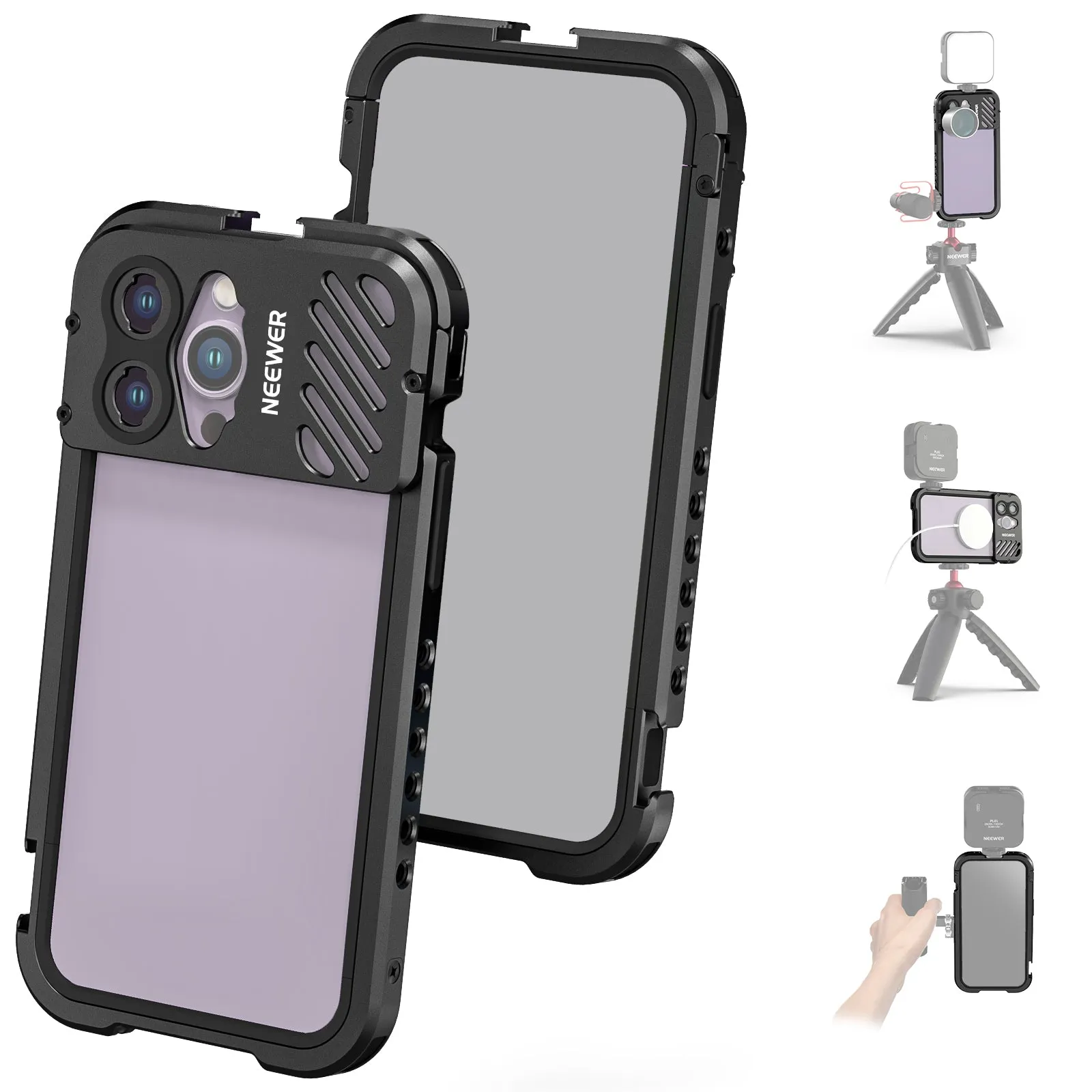 NEEWER Aluminum Alloy Cage for iPhone 14 Pro/14 Pro Max