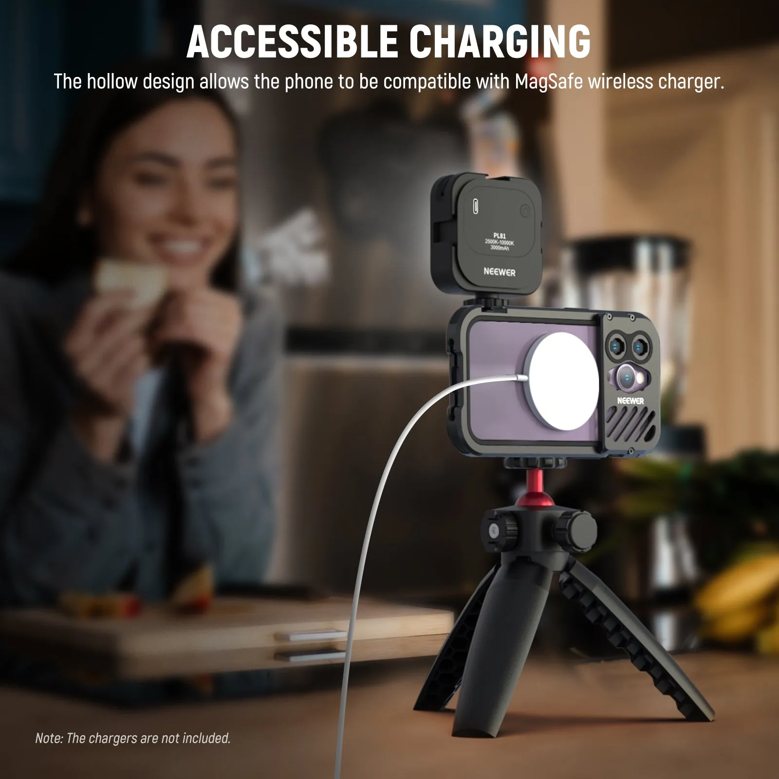 NEEWER Aluminum Alloy Cage for iPhone 14 Pro/14 Pro Max