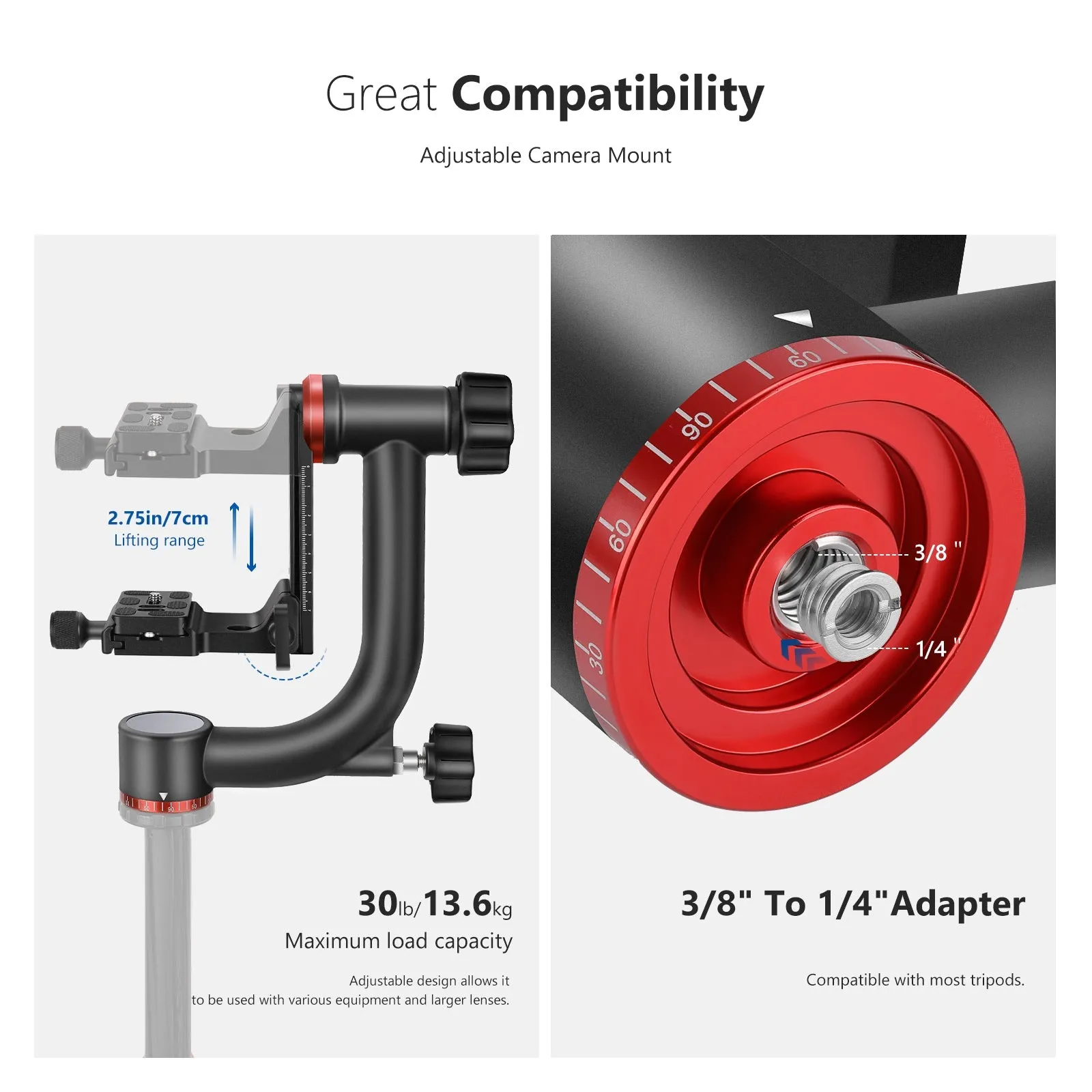 NEEWER GM101 Aluminum Alloy Gimbal Tripod Head