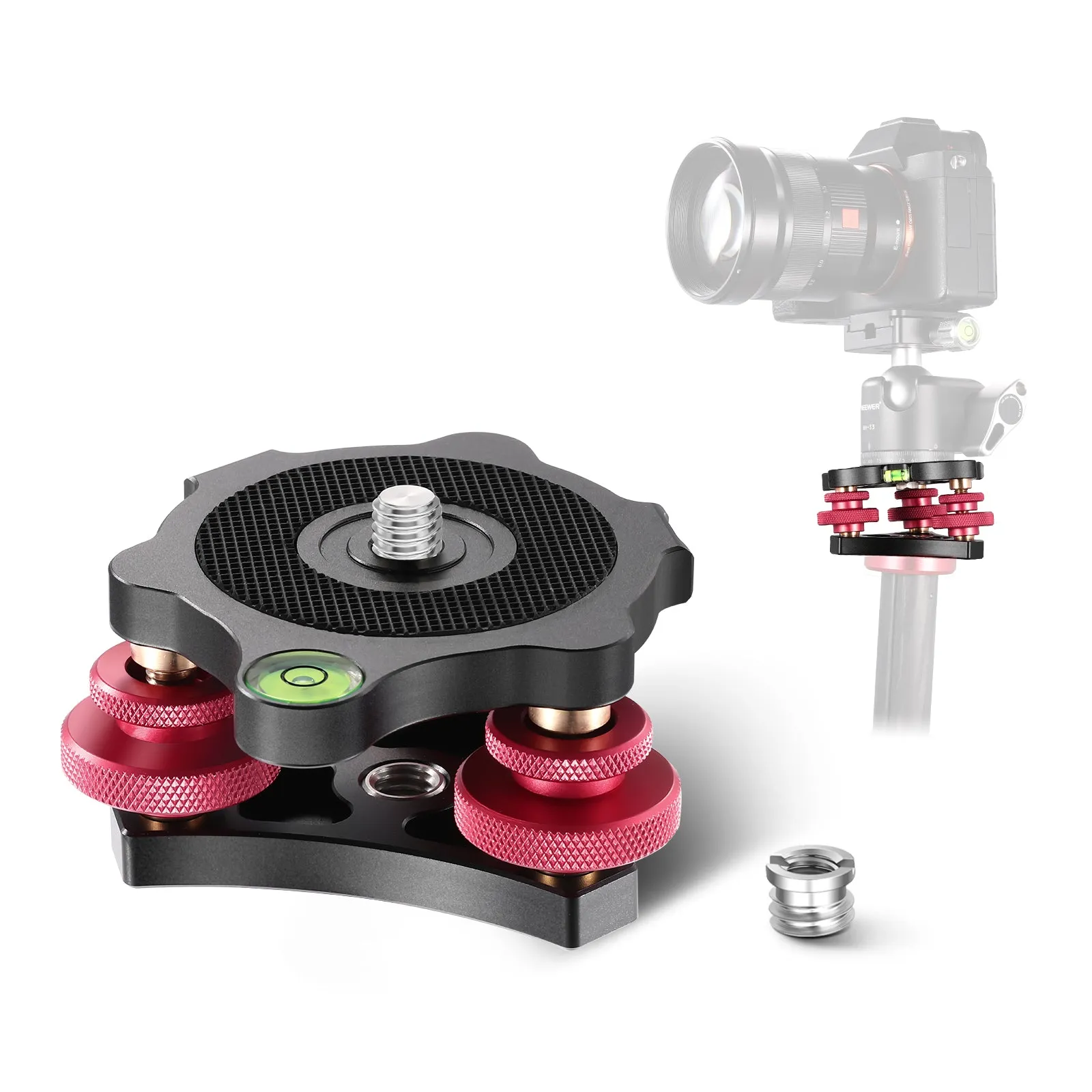 NEEWER LP64 Tripod Head Leveling Base Camera Leveler