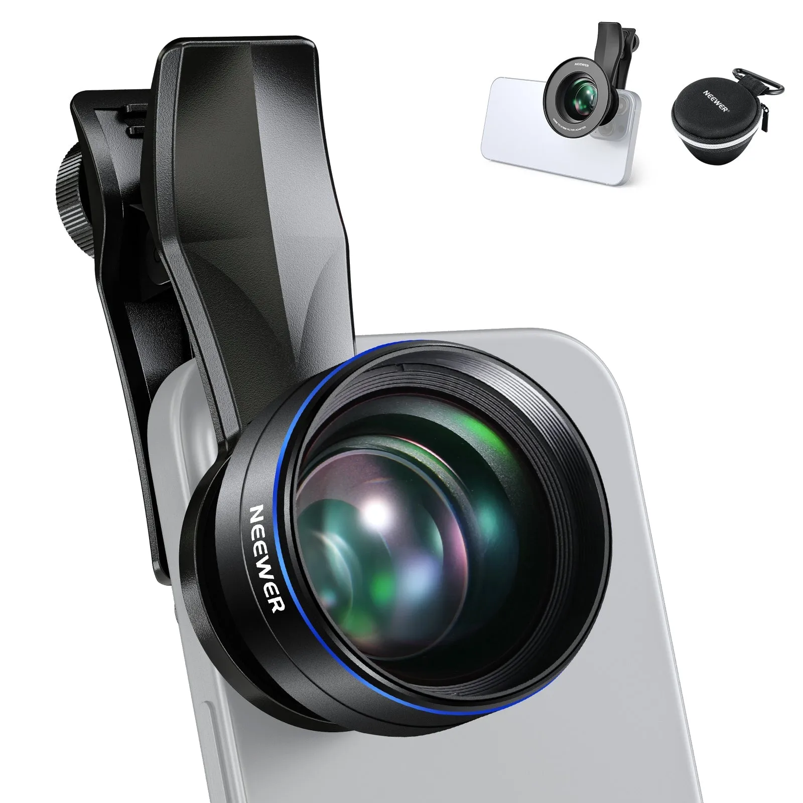 Neewer LS-41 Pro 60mm Professional Telephoto Lens Kit with 17mm Clip and 67mm Filter Adapter