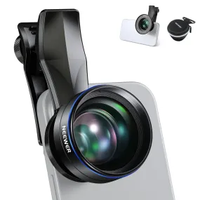 Neewer LS-41 Pro 60mm Professional Telephoto Lens Kit with 17mm Clip and 67mm Filter Adapter
