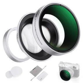 NEEWER LS-46 49mm 0.43x Fisheye & 1.4x Macro Additional Lens for Fujifilm X100 Series Cameras