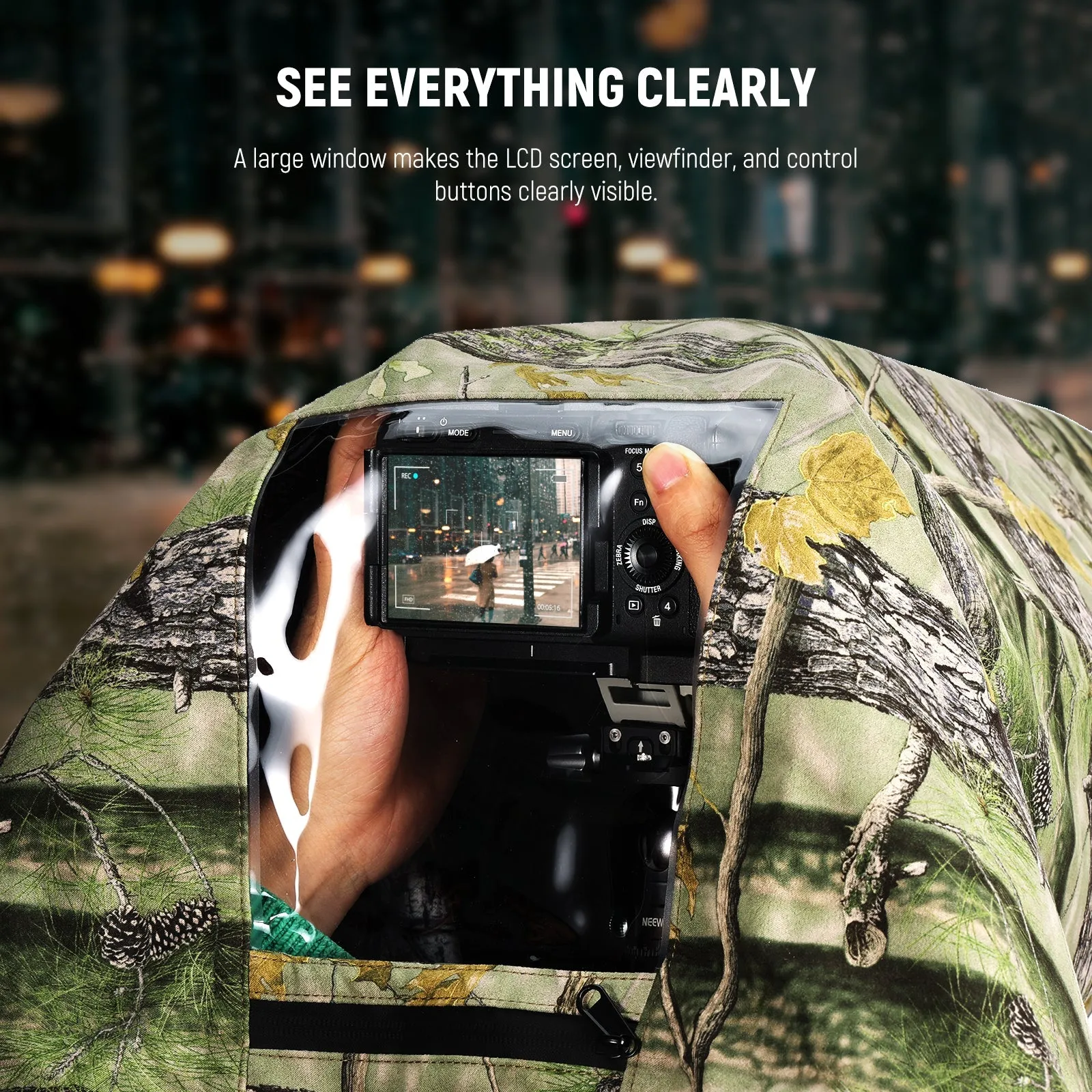 NEEWER PB019 Dual Sided Camouflage Rain Cover