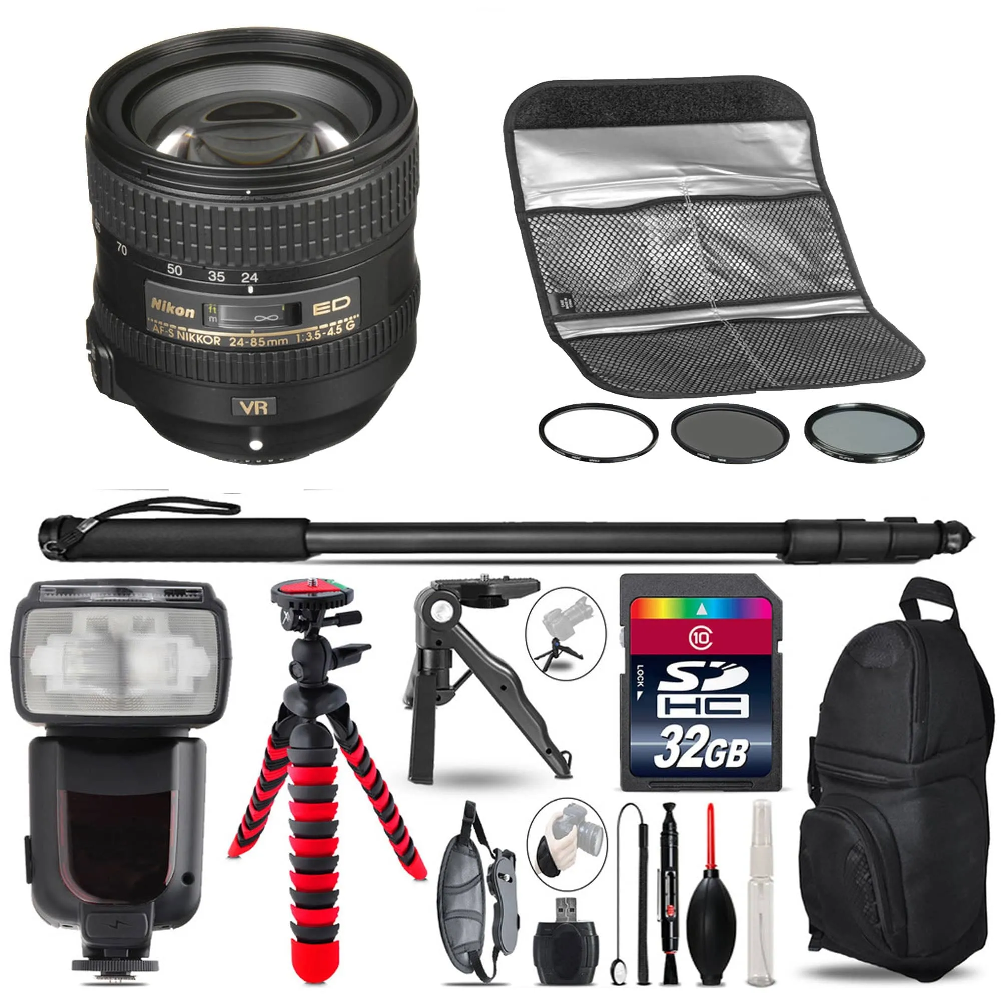 Nikon AF-S NIKKOR 24-85mm f/3.5-4.5G ED VR Professional Kit