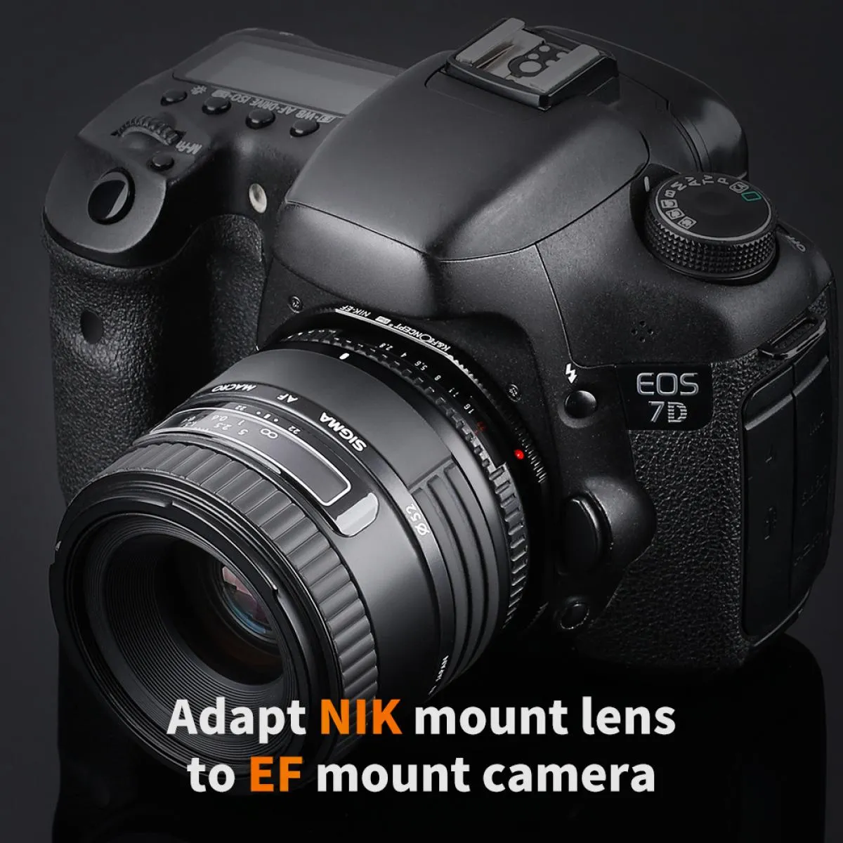 Nikon F/AF AI AI-S Lens to Canon EOS EF EF-S Mount NIK-EOS PRO K&F Concept M11135 Lens Adapter