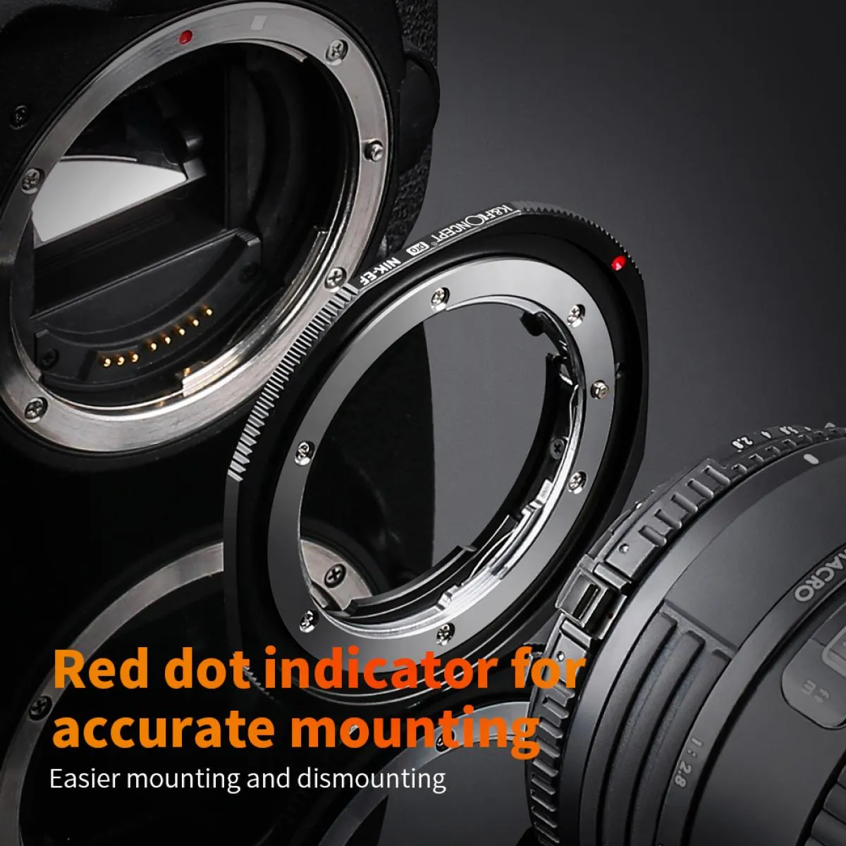 Nikon F/AF AI AI-S Lens to Canon EOS EF EF-S Mount NIK-EOS PRO K&F Concept M11135 Lens Adapter