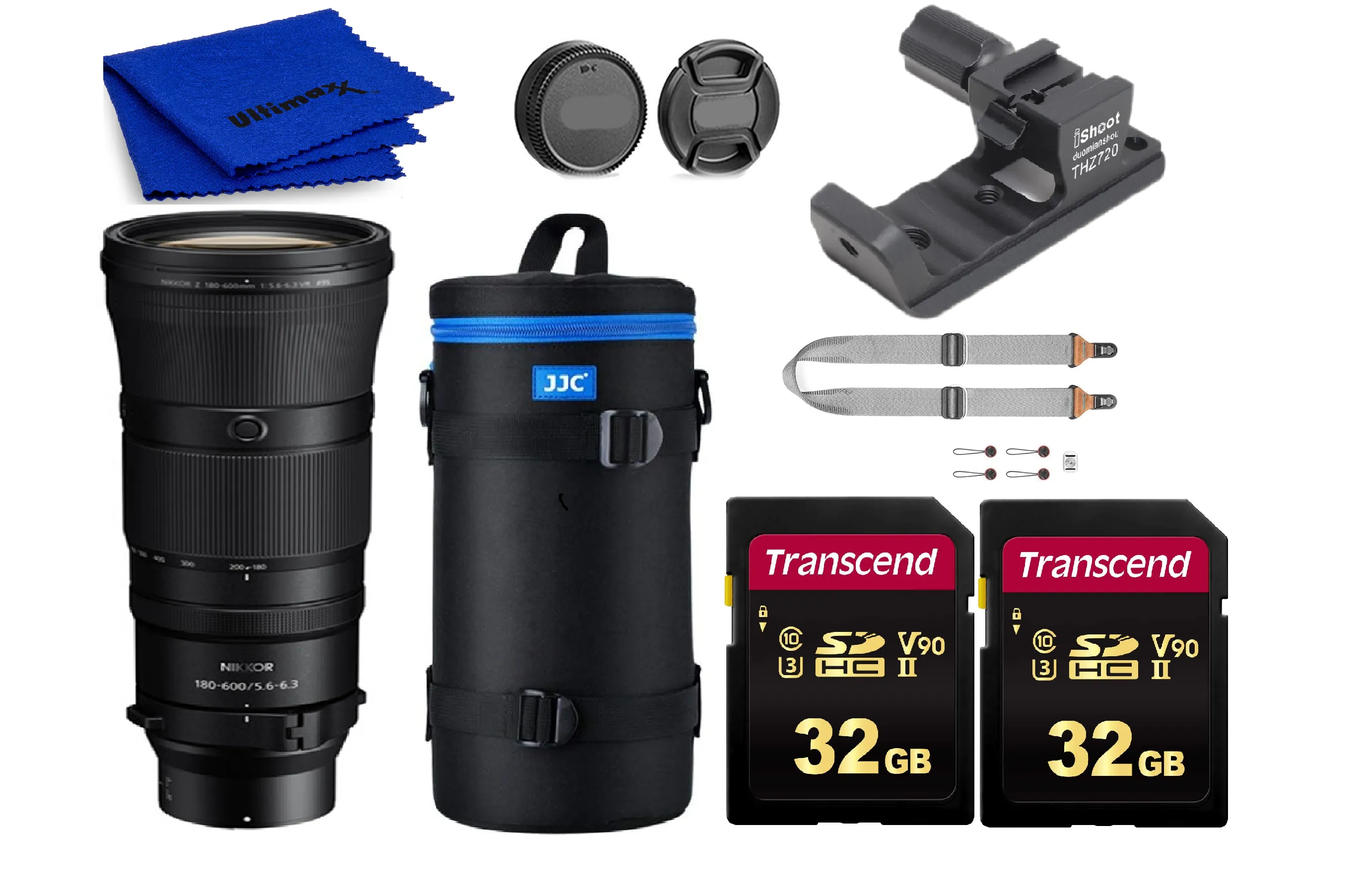 Nikon Z 180-600mm f/5.6-6.3 VR Lens  2 X 32 GB Memory Card   Lens Collar Stand BUNDLE KIT   MORE!!!