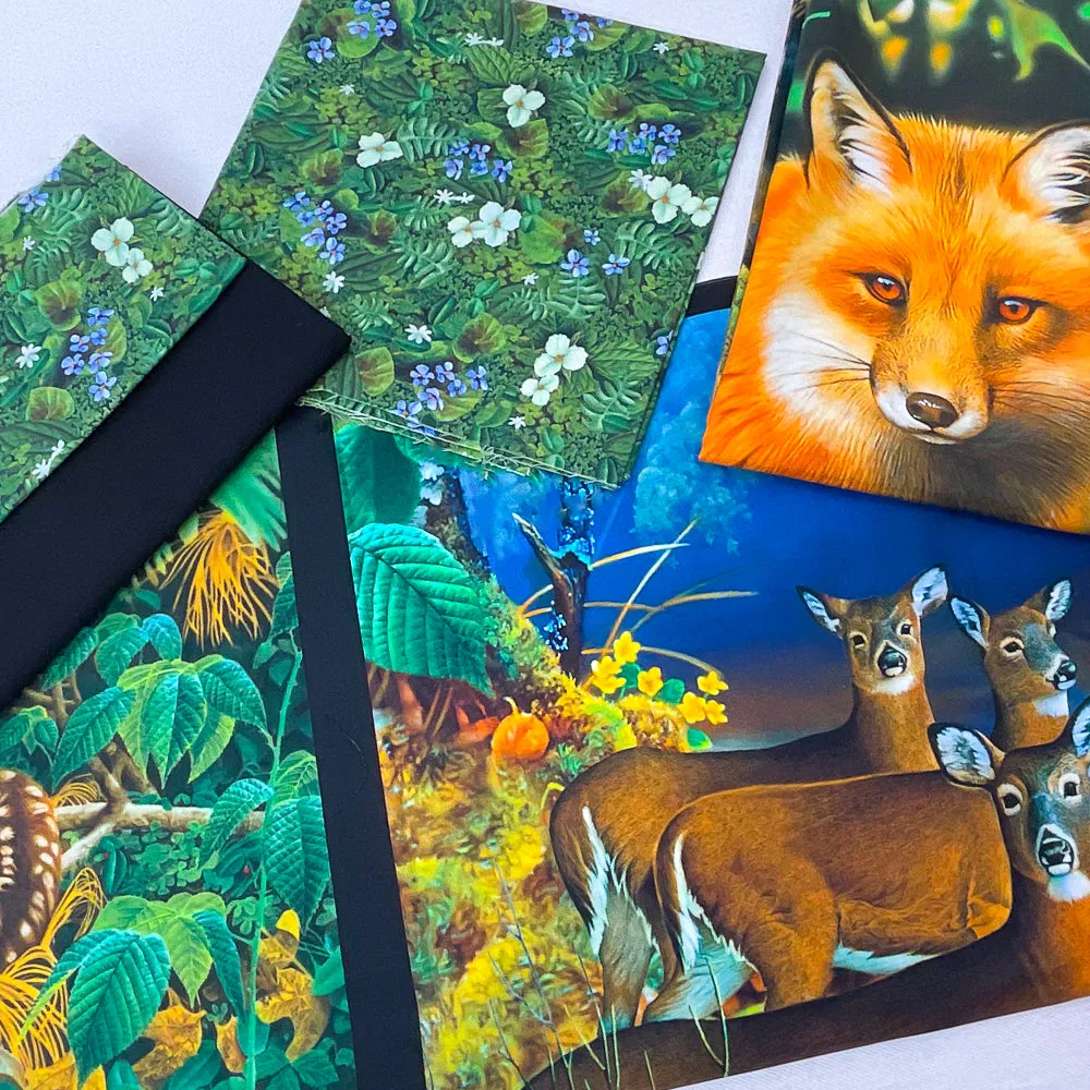 North American Wildlife Forestry Quilt Kit by Elise Lea - includes pattern
