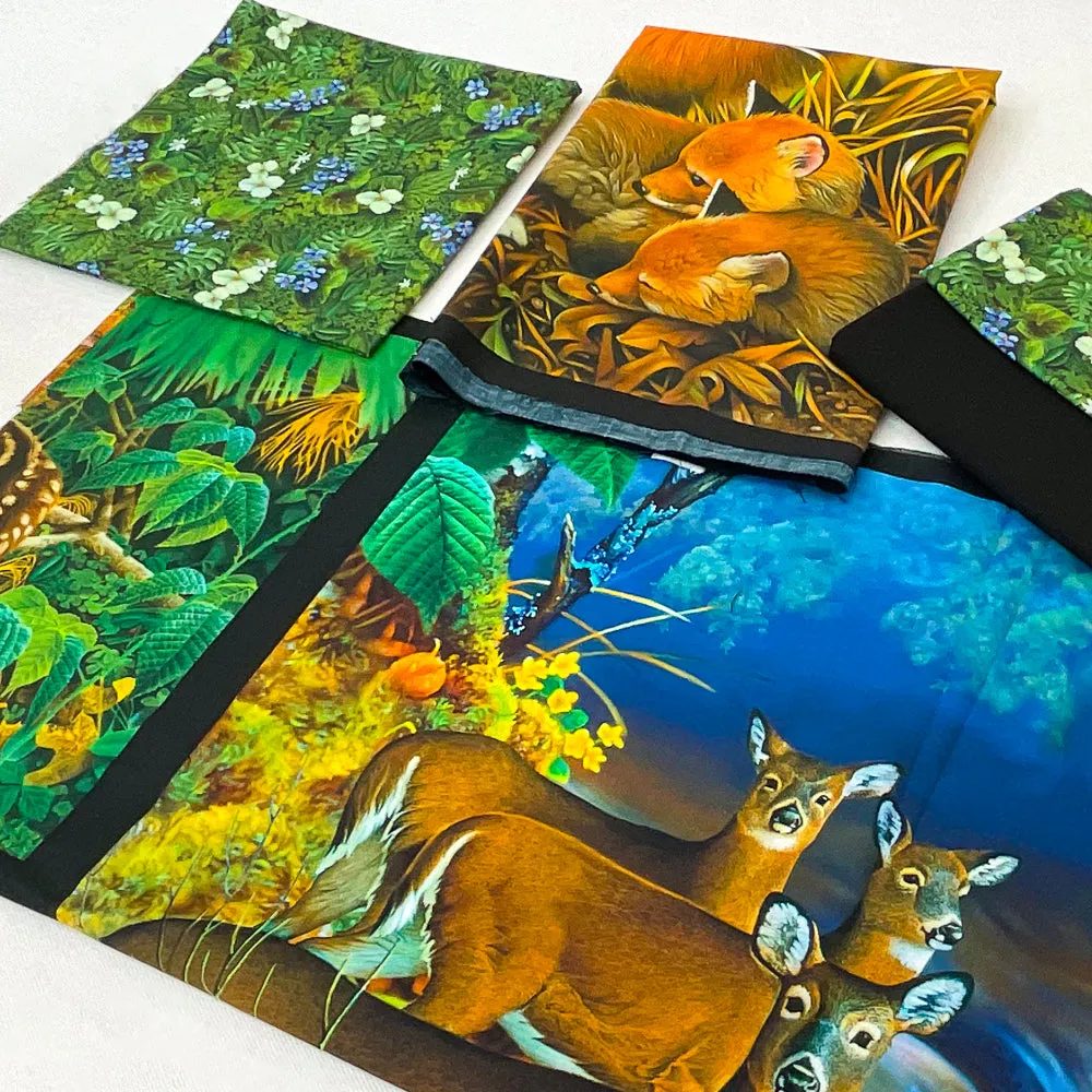 North American Wildlife Forestry Quilt Kit by Elise Lea - includes pattern
