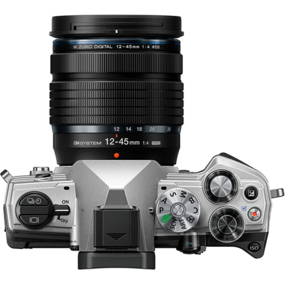 Olympus OM-5 Mirrorless Camera with 12-45mm f/4 PRO Lens | Silver