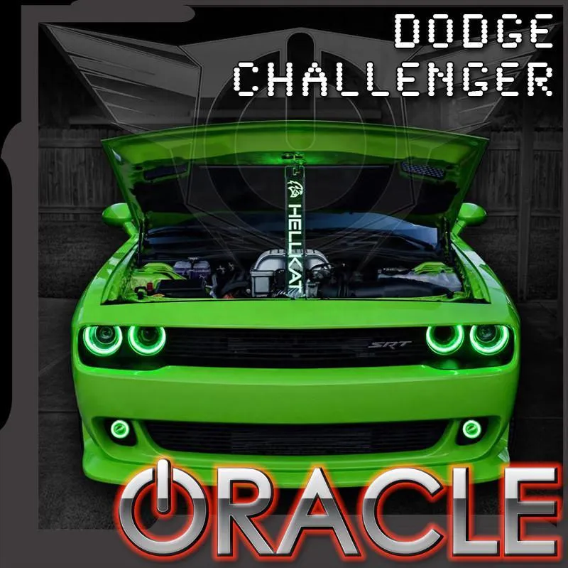 Oracle Fog Light Halo Kit Dodge Challenger (15-21) [LED Projector] White / Blue / Red / Green / Amber / UV/Purple / ColorSHIFT