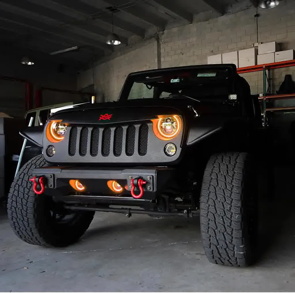 Oracle Fog Light Halo Kit Jeep Wrangler JK (07-18) [LED Projector - Surface Mount] White / Blue / Green / Amber / ColorSHIFT