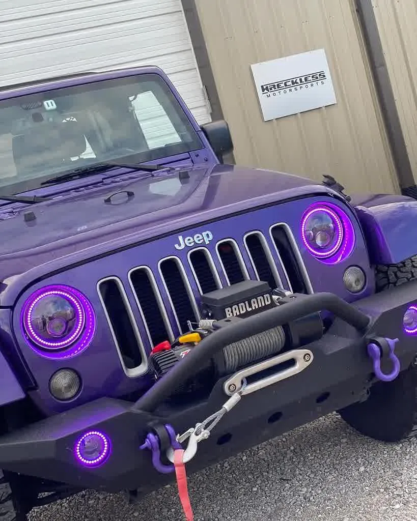 Oracle Fog Light Halo Kit Jeep Wrangler JK (07-18) [LED Projector - Surface Mount] White / Blue / Green / Amber / ColorSHIFT