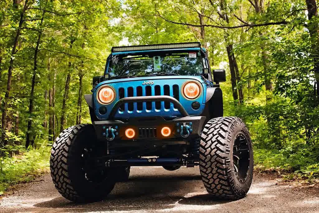 Oracle Fog Light Halo Kit Jeep Wrangler JK (07-18) [LED Projector - Surface Mount] White / Blue / Green / Amber / ColorSHIFT