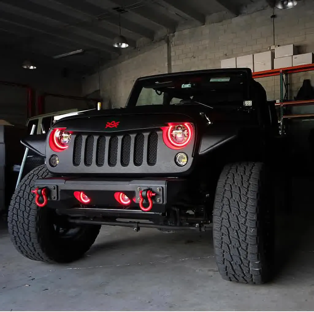 Oracle Fog Light Halo Kit Jeep Wrangler JK (07-18) [LED Projector - Surface Mount] White / Blue / Green / Amber / ColorSHIFT