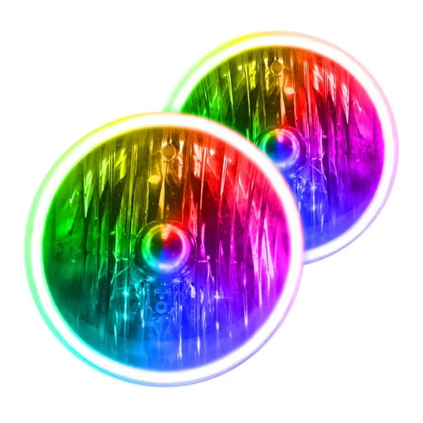 Oracle Headlight LED Halo Kit Jeep Wrangler JK (07-17) [Waterproof - Surface Mount] Multicolored