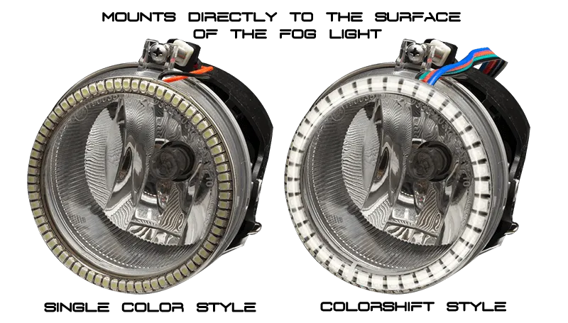 Oracle LED Projector Fog Light Halo Kit Dodge Challenger (08-14) [Waterproof - Surface Mount] Multicolored