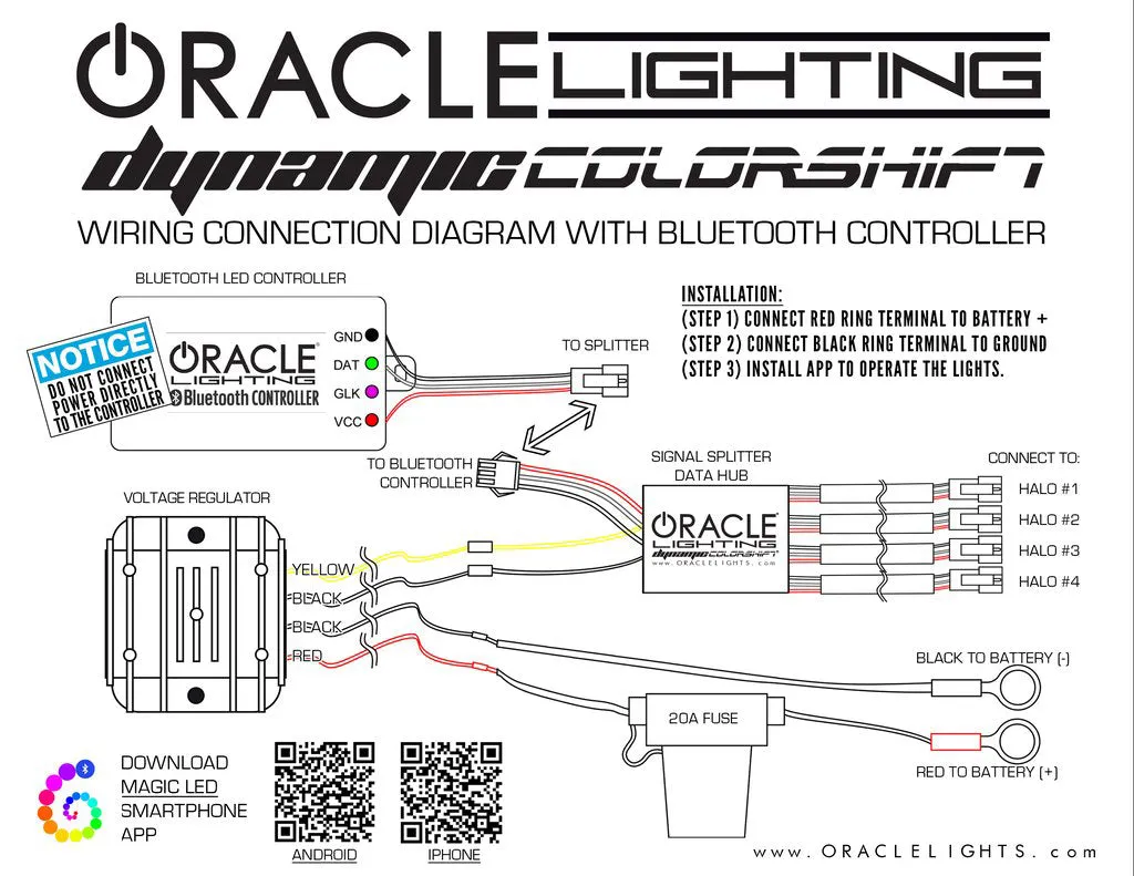 ORACLE Lighting 2008-2014 Dodge Challenger Dynamic ColorSHIFT Fog Light Halo Kit