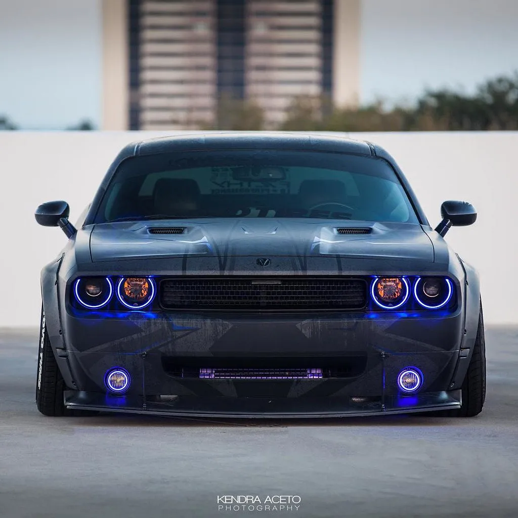 ORACLE Lighting 2008-2014 Dodge Challenger Dynamic ColorSHIFT Headlight Halo Kit - Surface Mount