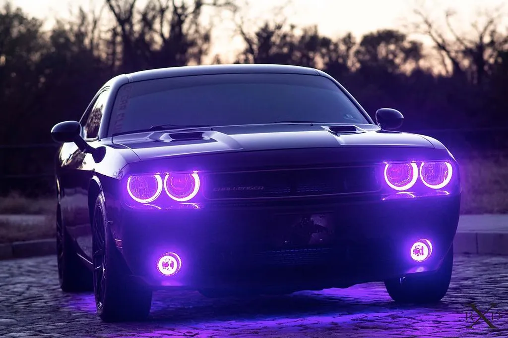 ORACLE Lighting 2008-2014 Dodge Challenger Dynamic ColorSHIFT Headlight Halo Kit - Surface Mount
