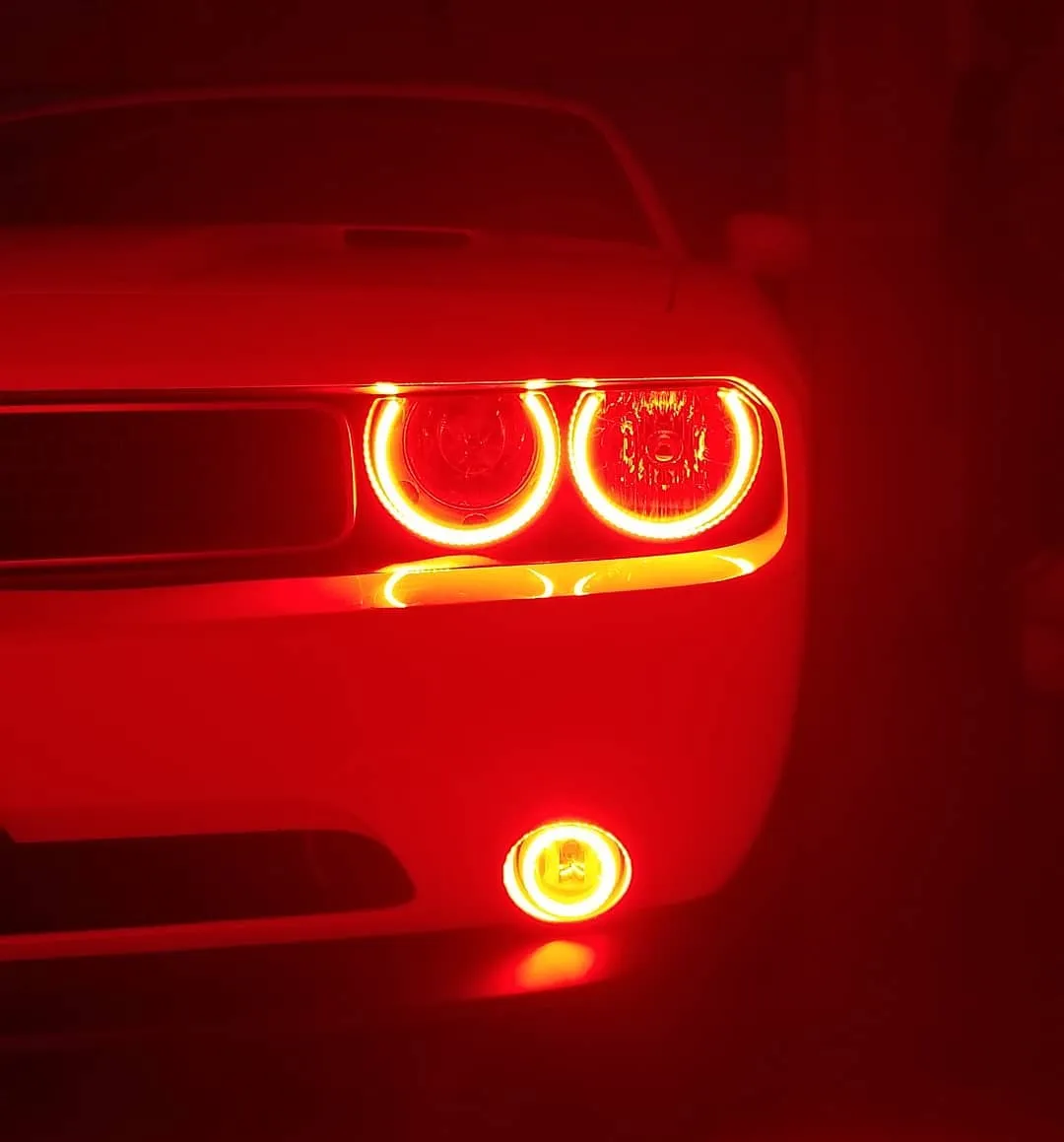 ORACLE Lighting 2008-2014 Dodge Challenger Dynamic ColorSHIFT Headlight Halo Kit - Surface Mount