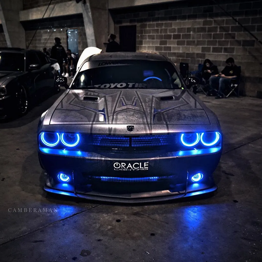 ORACLE Lighting 2008-2014 Dodge Challenger Dynamic ColorSHIFT Headlight Halo Kit - Surface Mount