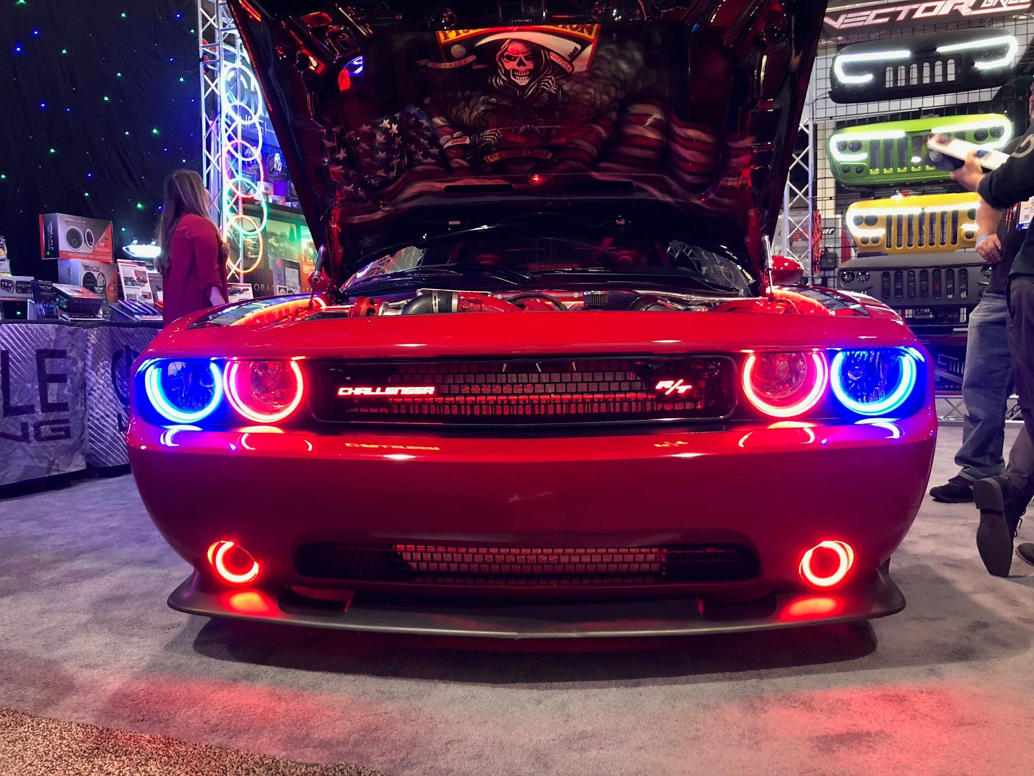 ORACLE Lighting 2008-2014 Dodge Challenger Dynamic ColorSHIFT Headlight Halo Kit - Surface Mount