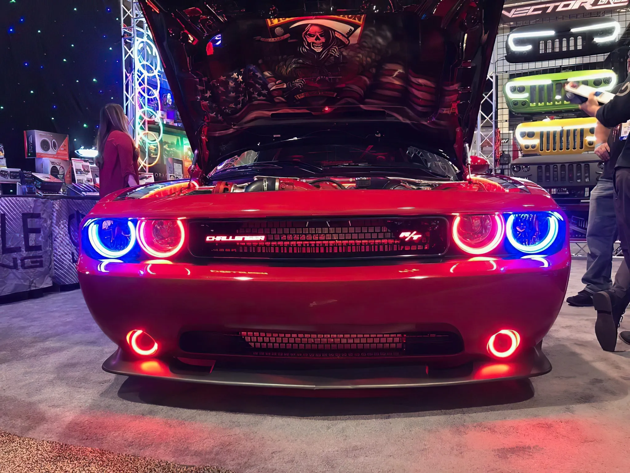 ORACLE Lighting 2008-2014 Dodge Challenger Dynamic ColorSHIFT Surface Mount Headlight & Fog Light Halo Kit - COMBO