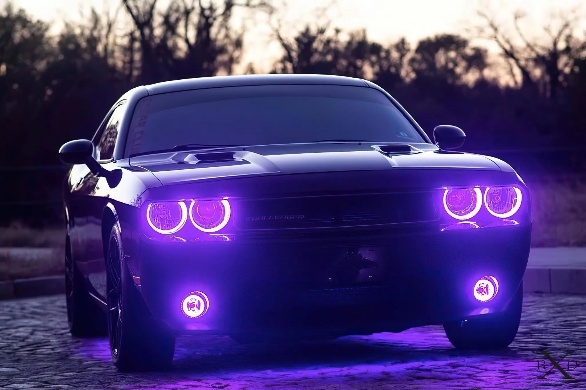 ORACLE Lighting 2008-2014 Dodge Challenger Dynamic ColorSHIFT Surface Mount Headlight & Fog Light Halo Kit - COMBO