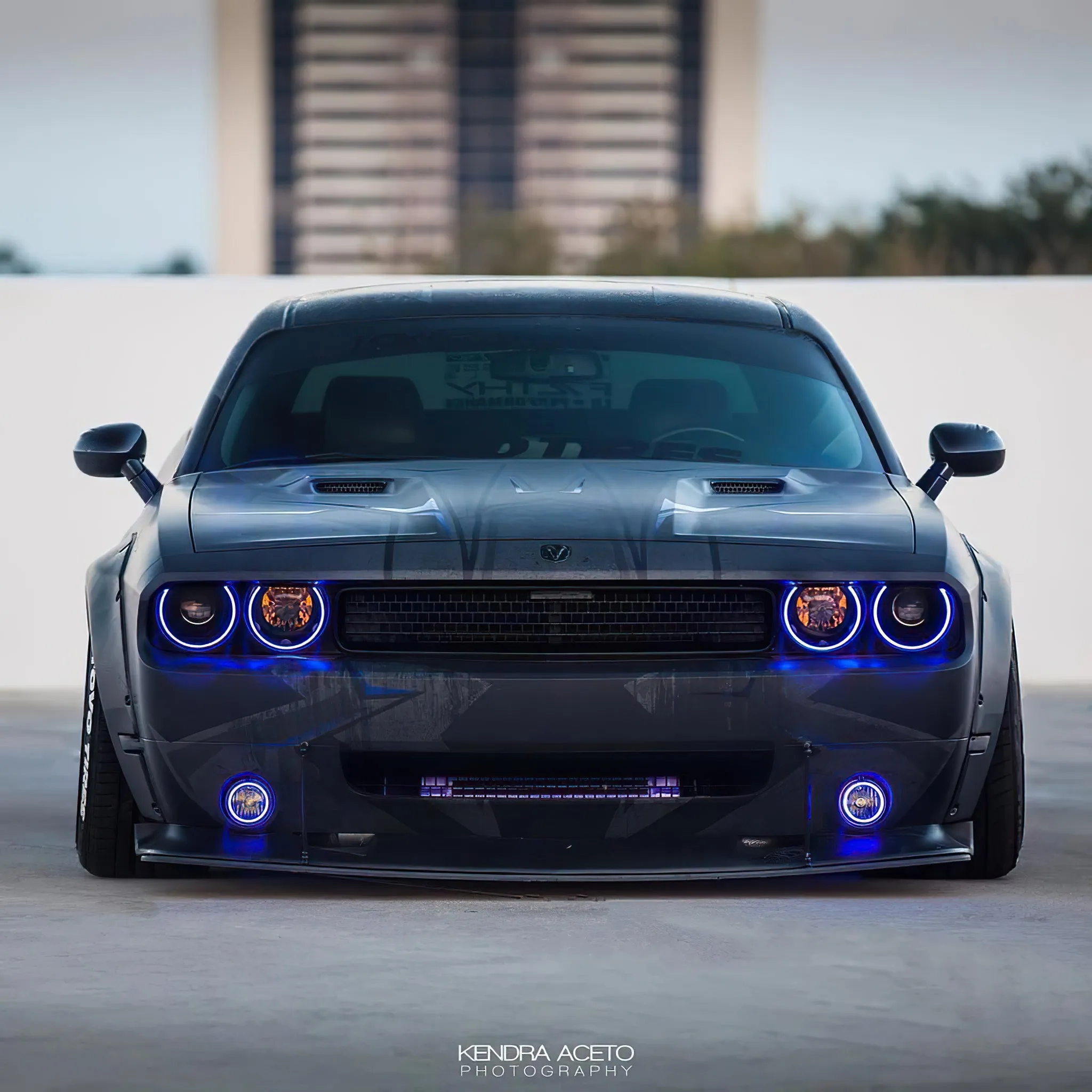 ORACLE Lighting 2008-2014 Dodge Challenger Dynamic ColorSHIFT Surface Mount Headlight & Fog Light Halo Kit - COMBO