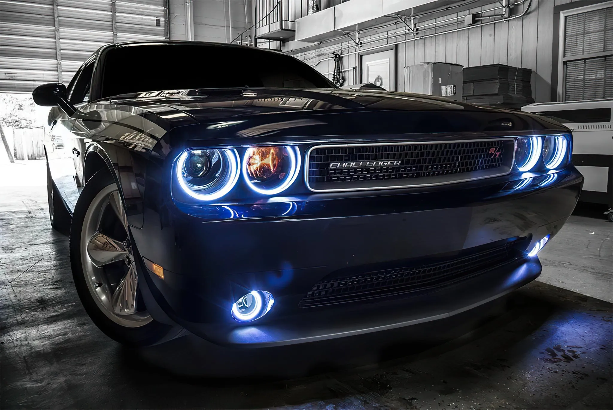 ORACLE Lighting 2008-2014 Dodge Challenger Dynamic ColorSHIFT Surface Mount Headlight & Fog Light Halo Kit - COMBO