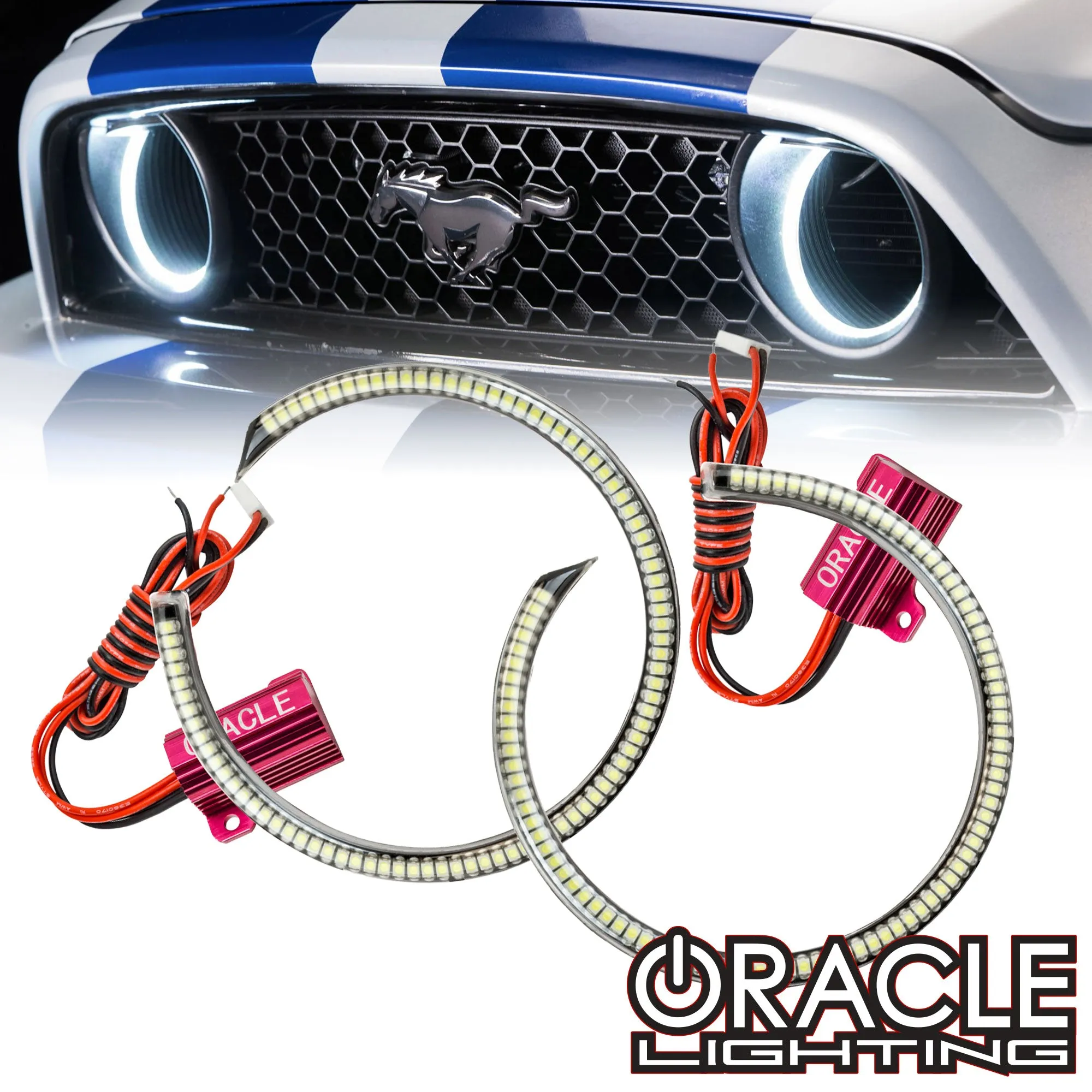 ORACLE Lighting 2013-2014 Ford Mustang Surface Mount Fog Light Halo Kit (Grill Style)